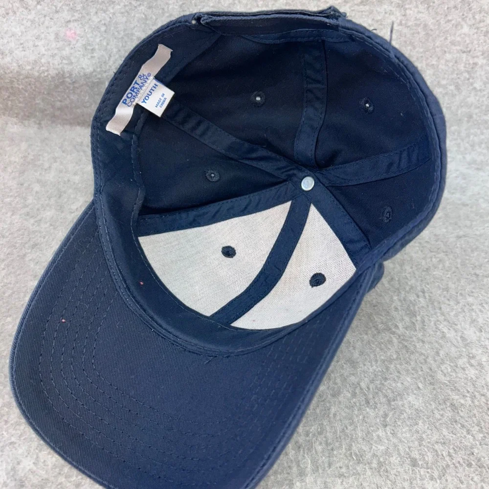 Flying Mallard Duck Patch Youth Navy Port & Company Baseball Cap Adjustable Hat
